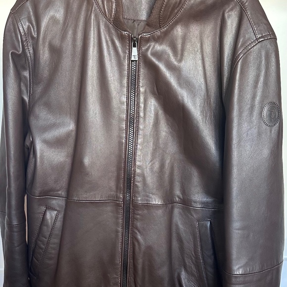 Men’s leather bomber - Picture 1 of 7